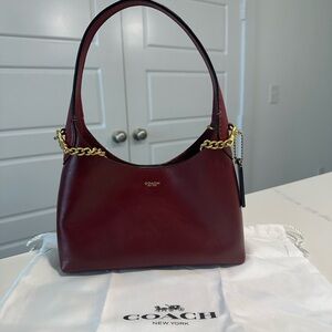 Coach Brooklyn Shoulder Bag 23 in ruby